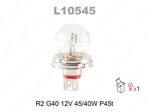 Лампа галогенная R2 12V 45/40W LYNXauto