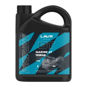 Масло моторное 4-х тактное LAVR MOTO GT Marine 4Т 10W-40 SM FC-W синтетическое 4 л