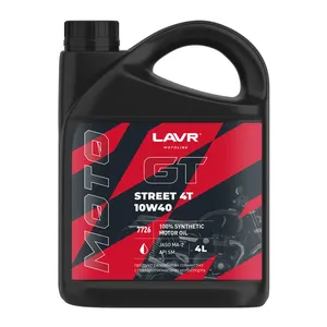 Масло моторное 4-х тактное LAVR GT Street 4T 10W-40 SM MA-2 синтетическое 4 л