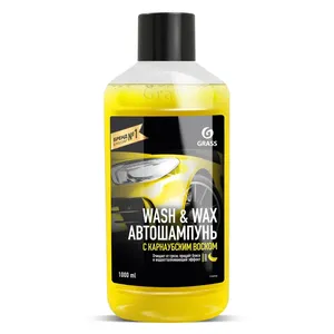 Автошампунь для ручной мойки Wash&Wax Grass 1 л концентрат банан с карнаубским воском